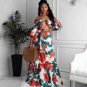 Floral Maxi Dress Set
